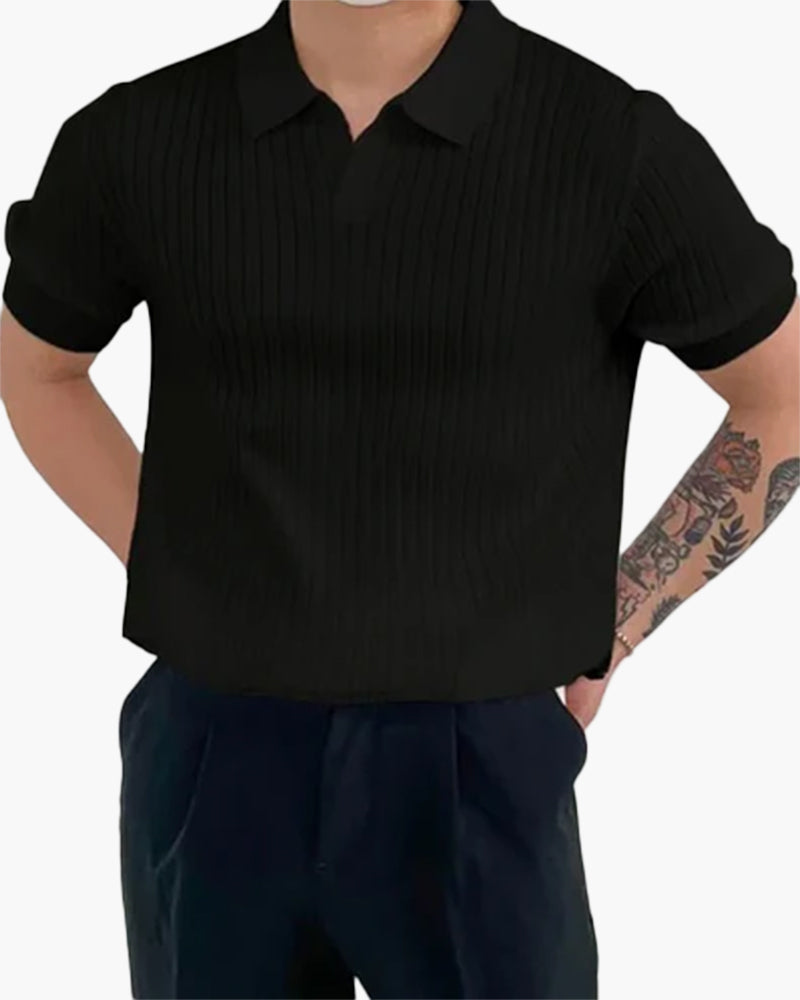 Men's Ribbed Cotton Polo Shirt – Florence Knit Polo