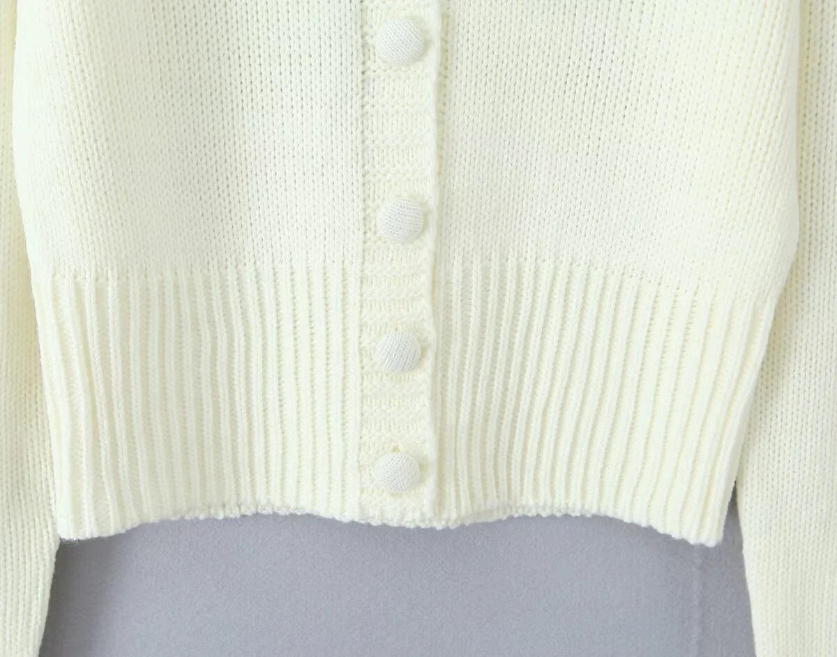 Cardigan & Knit Skirt Set