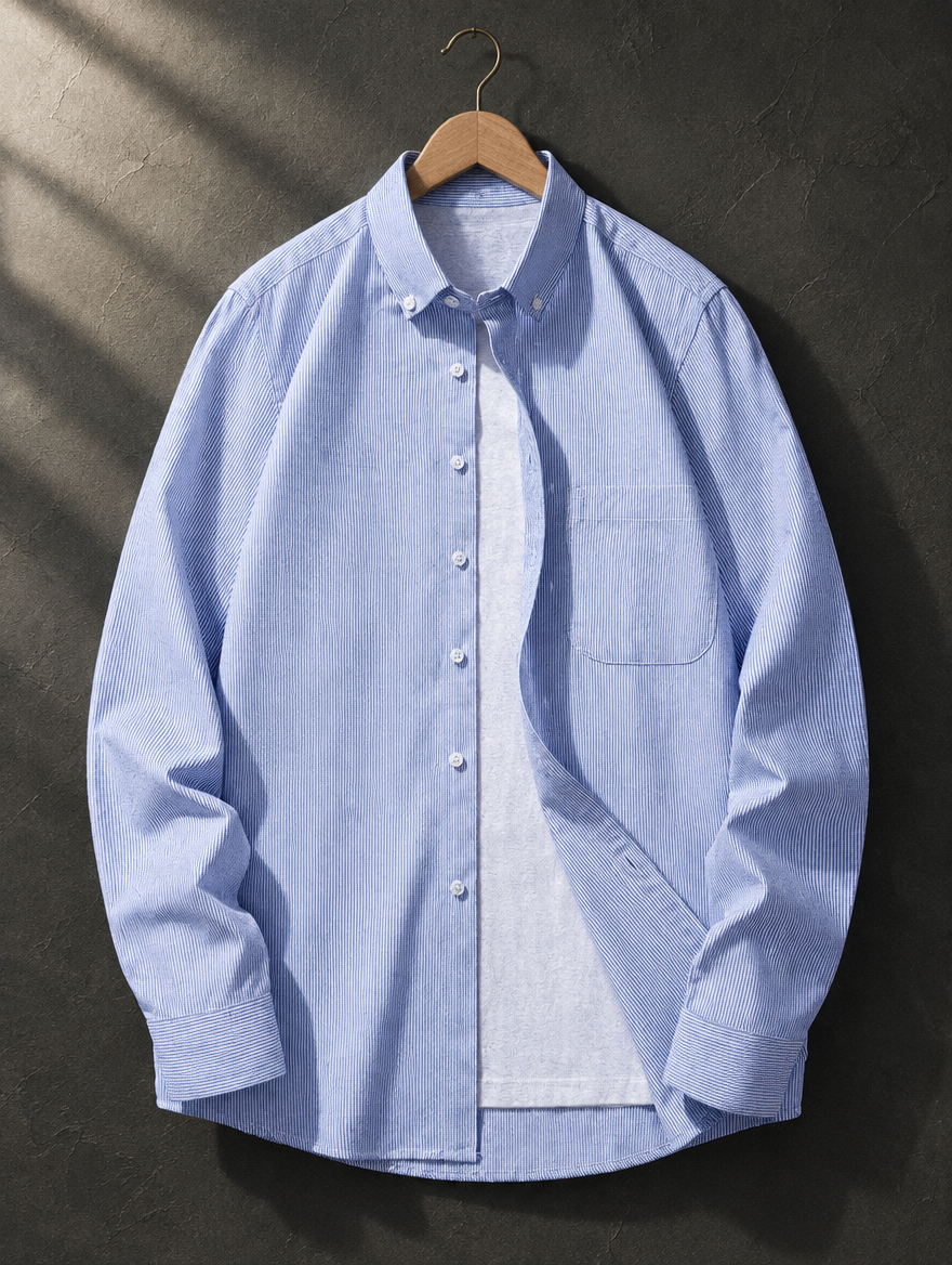 The Old Money Club — Striped Oxford Shirt