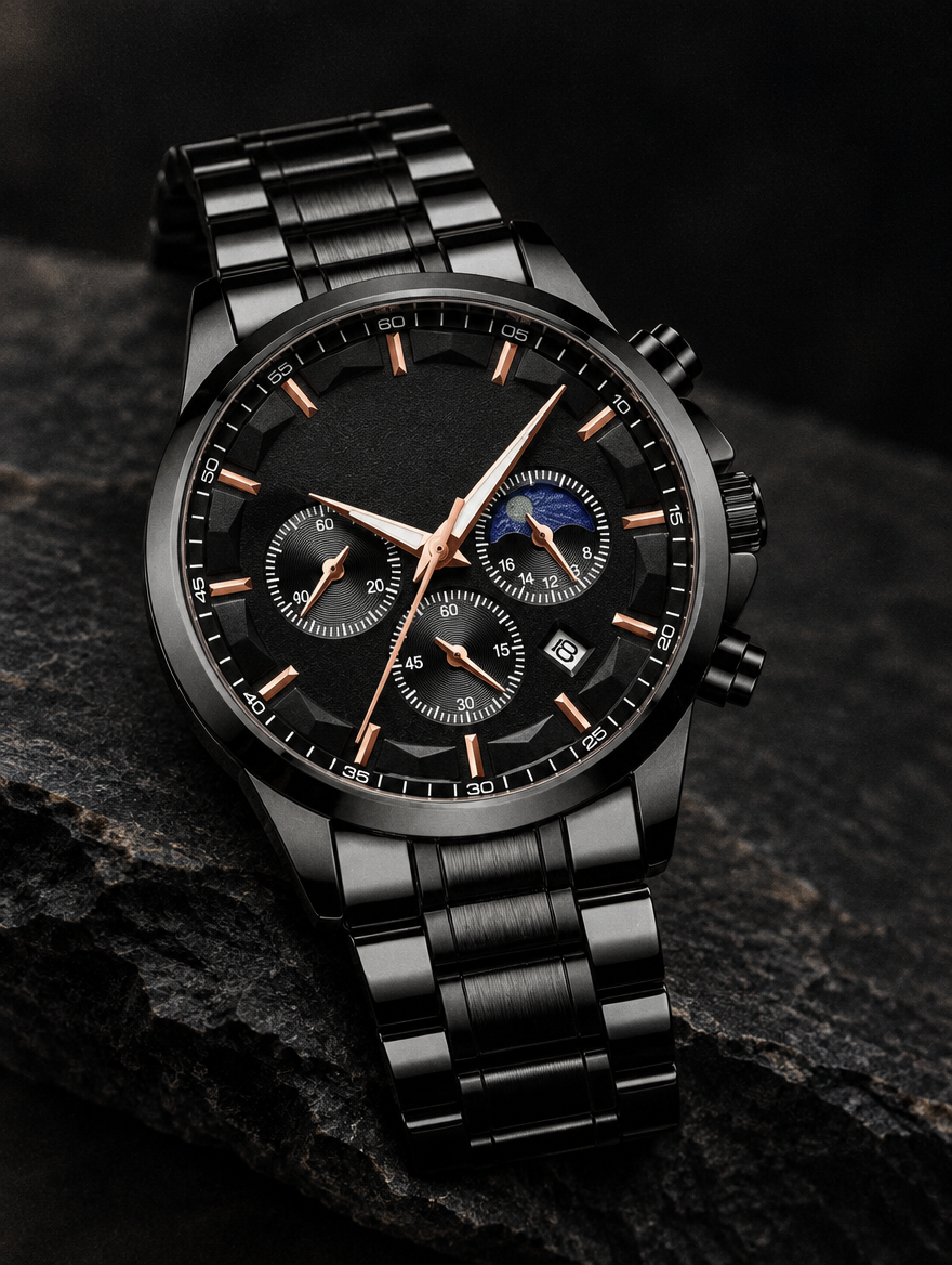 The Old Money Club — Precision Chronograph Steel Watch