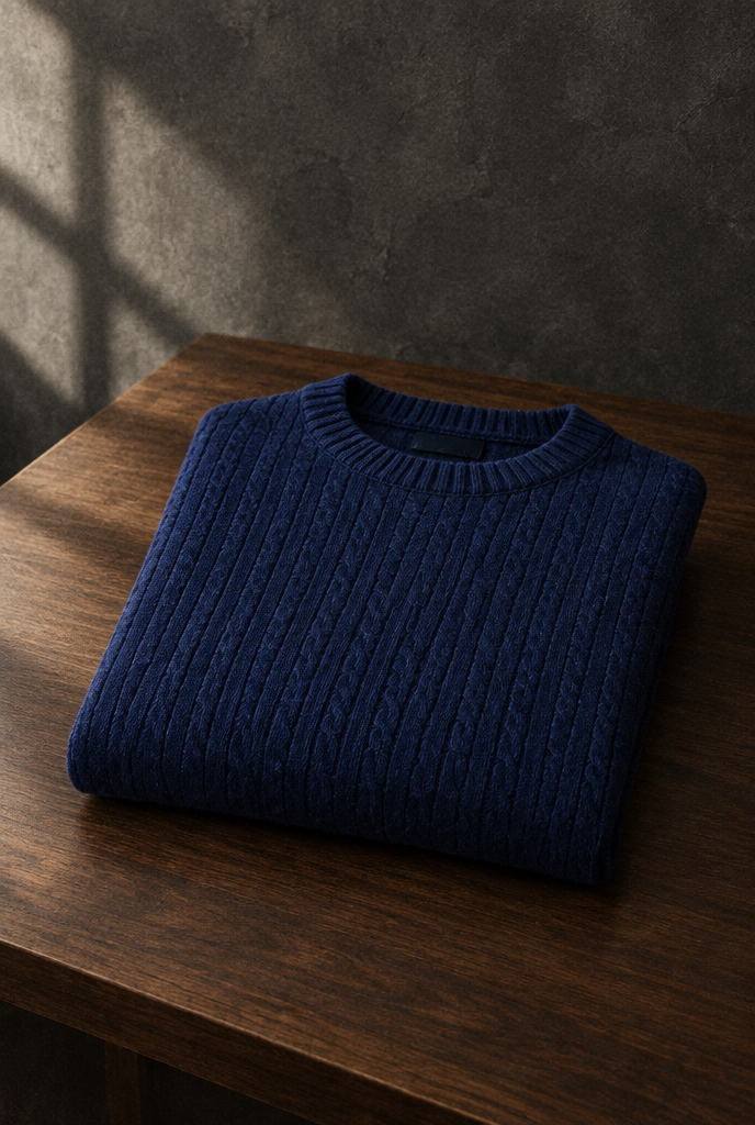 The Old Money Club - Aran Cable Crewneck