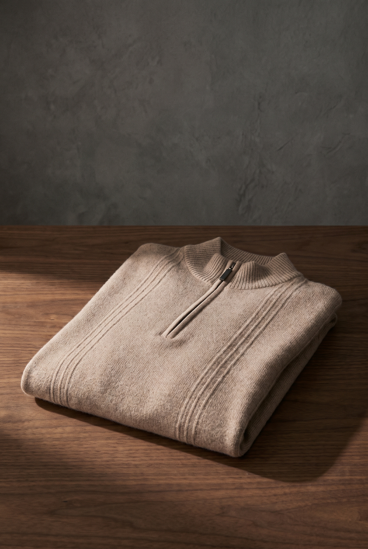 The Old Money Club - Cashmere-Blend Ribbed Half Zip