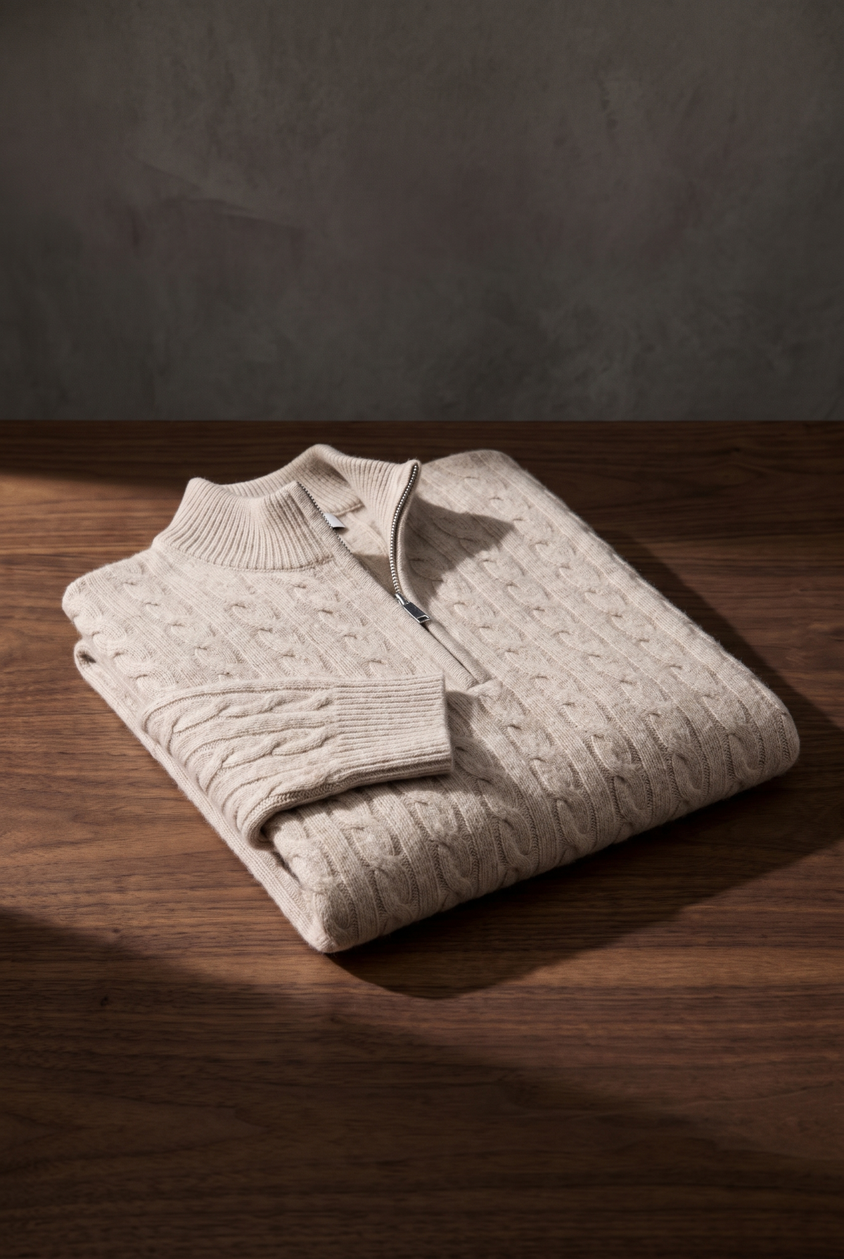 The Old Money Club - Cashmere-Blend Woven Half Zip