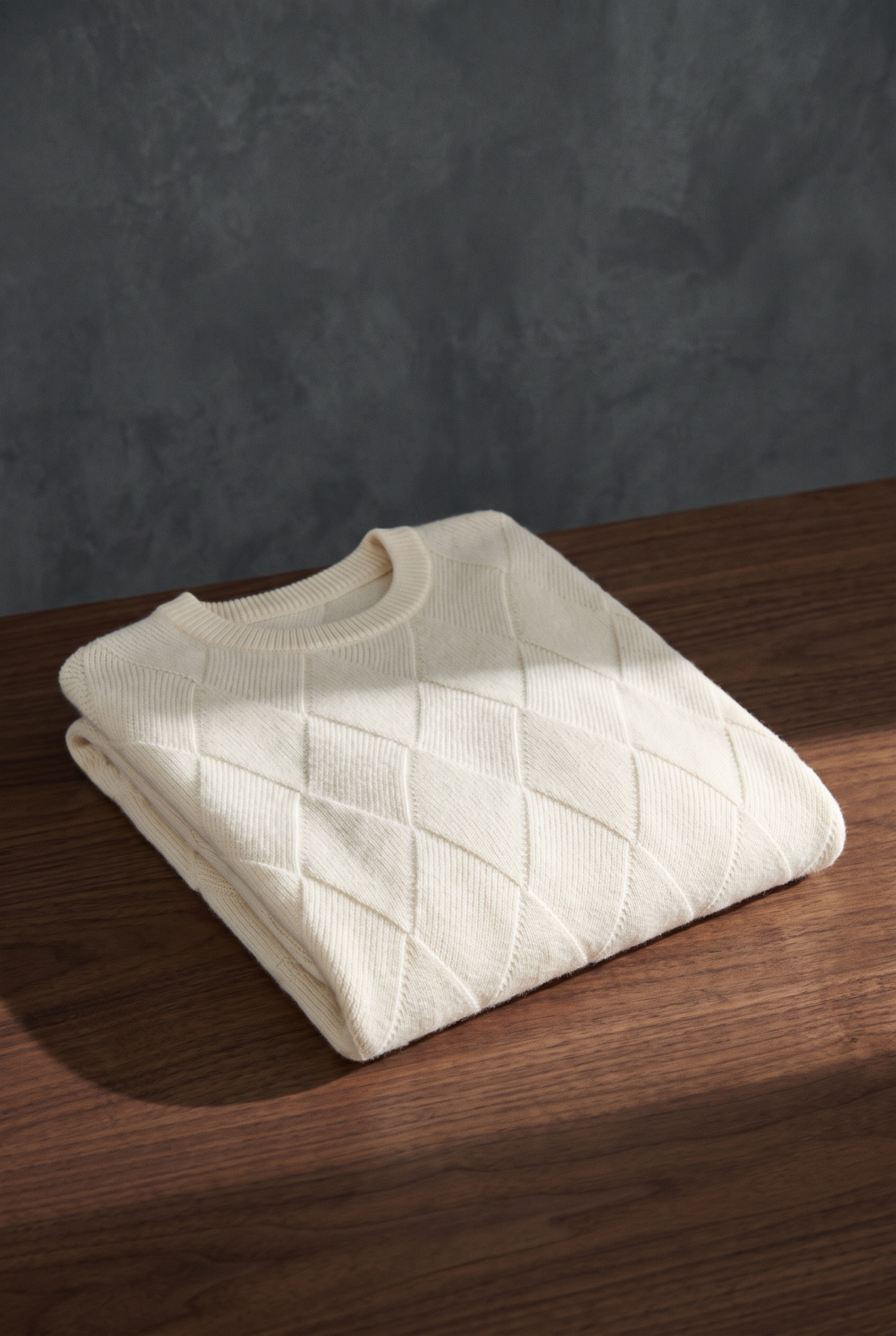 The Old Money Club - Diamond Knit Crewneck Sweater