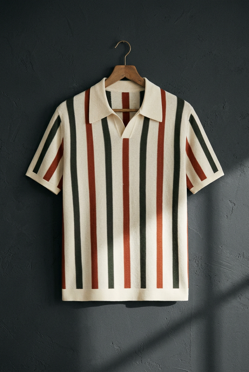 The Old Money Club - Resort Knit Stripe Polo