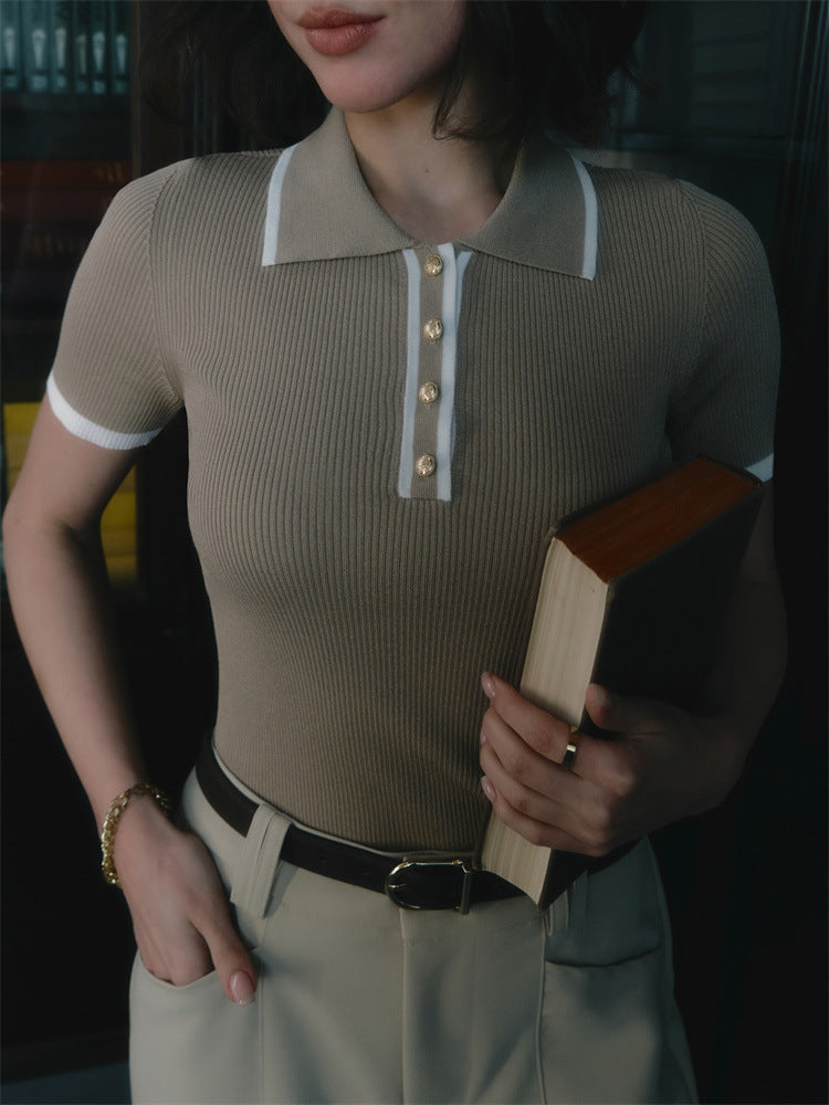 Ribbed Preppy Polo