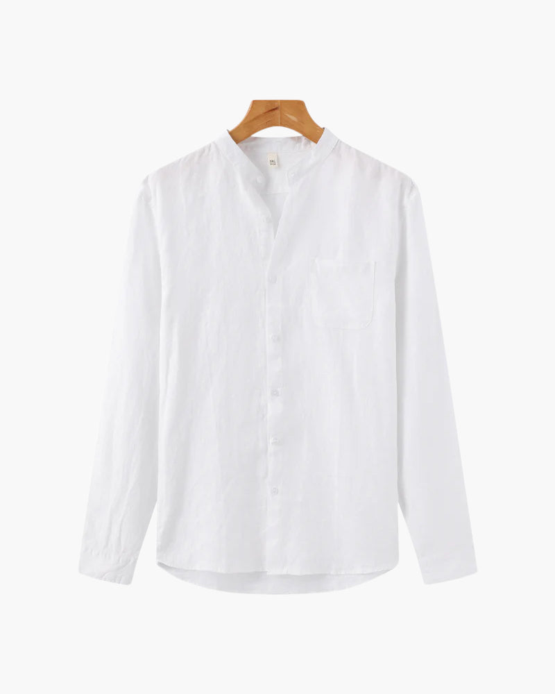 Men's 100% Linen Shirt – Cape Town Long-Sleeve Button-Up