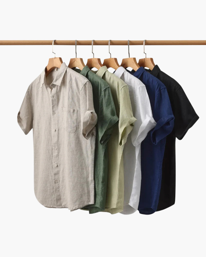 Men's Linen Shirt – Cape Town Short-Sleeve Button-Up