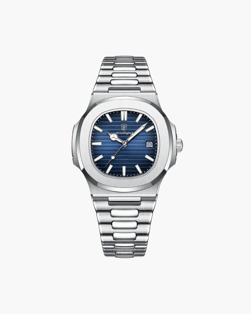 Men's Classic Waterproof Watch – Stainless Steel Quartz Dress Watch, 41mm