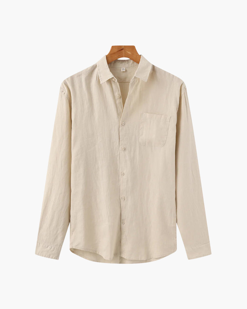 Men's 100% Linen Shirt – Cape Town Long-Sleeve Button-Up