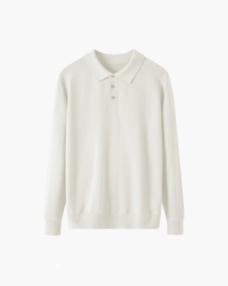 Men's Premium Wool Polo Shirt – Fine-Knit Short-Sleeve Polo