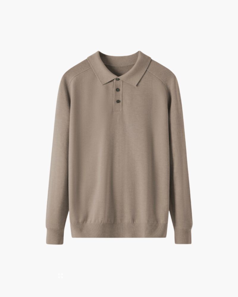 Men's Premium Wool Polo Shirt – Fine-Knit Short-Sleeve Polo