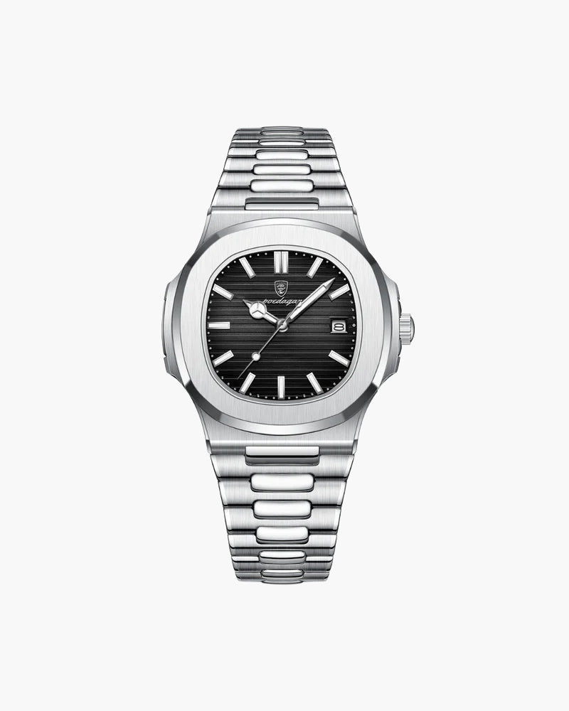 Men's Classic Waterproof Watch – Stainless Steel Quartz Dress Watch, 41mm