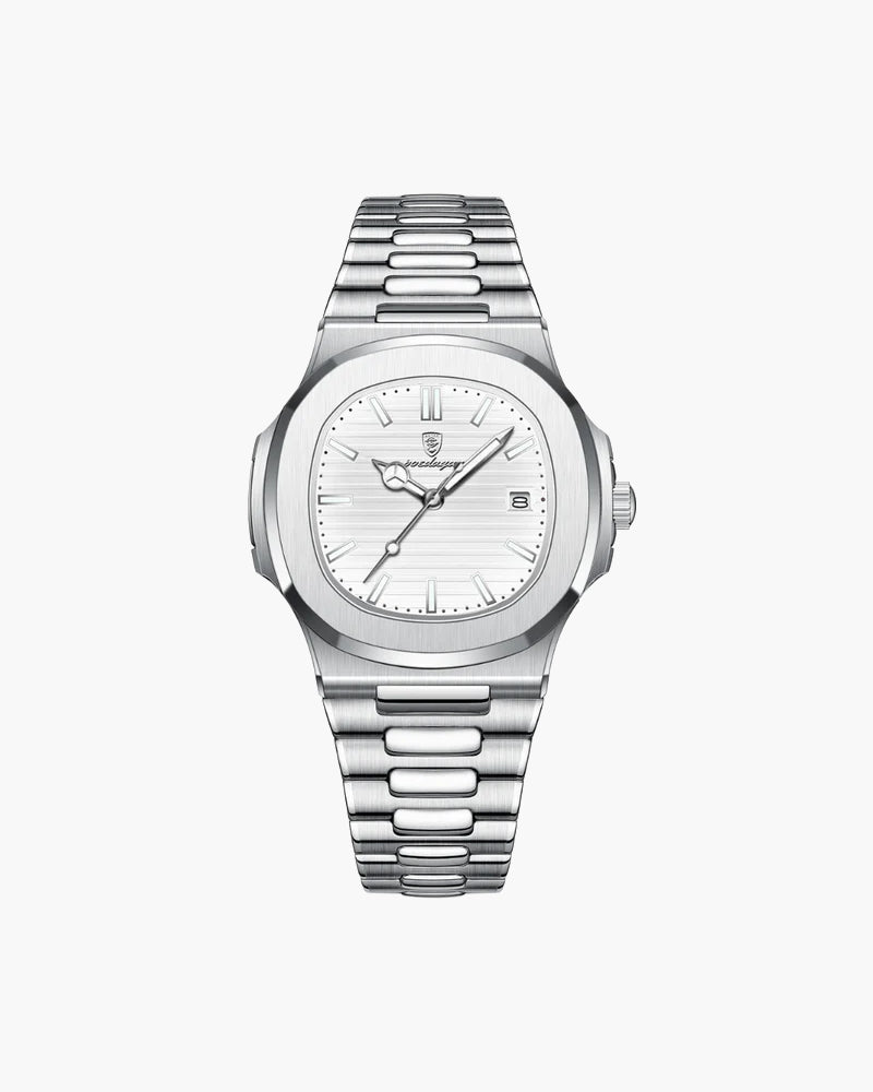 Men's Classic Waterproof Watch – Stainless Steel Quartz Dress Watch, 41mm