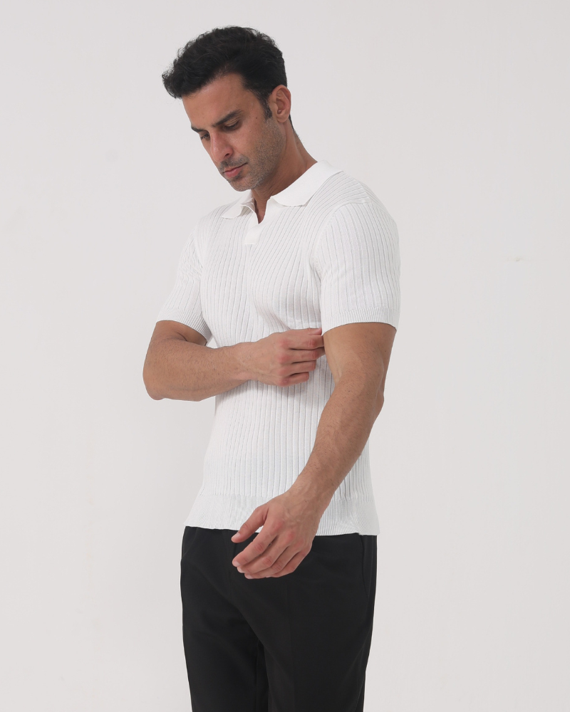 Men's Ribbed Cotton Polo Shirt – Florence Knit Polo