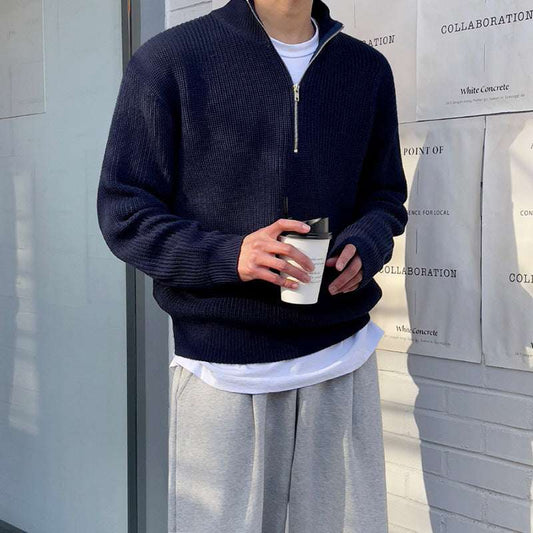 Turtleneck Half-Zip Sweater