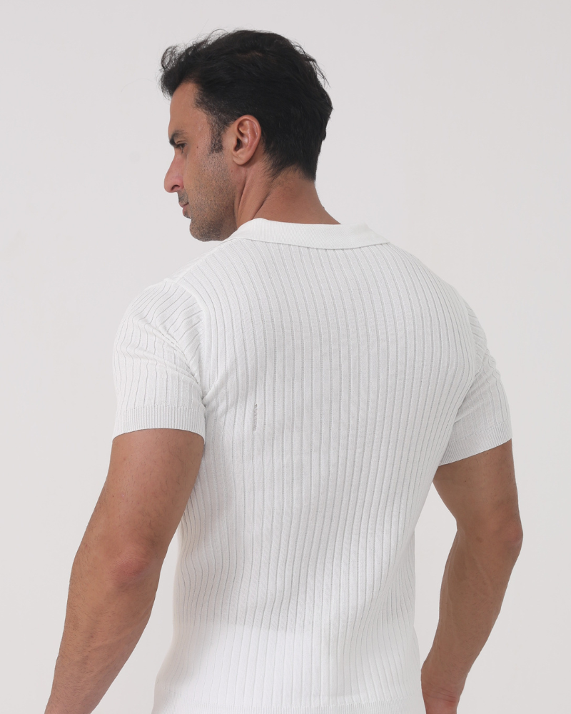 Men's Ribbed Cotton Polo Shirt – Florence Knit Polo