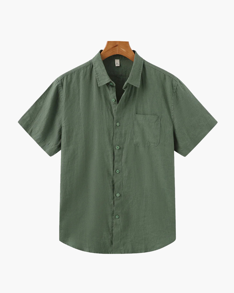 Men's Linen Shirt – Cape Town Short-Sleeve Button-Up