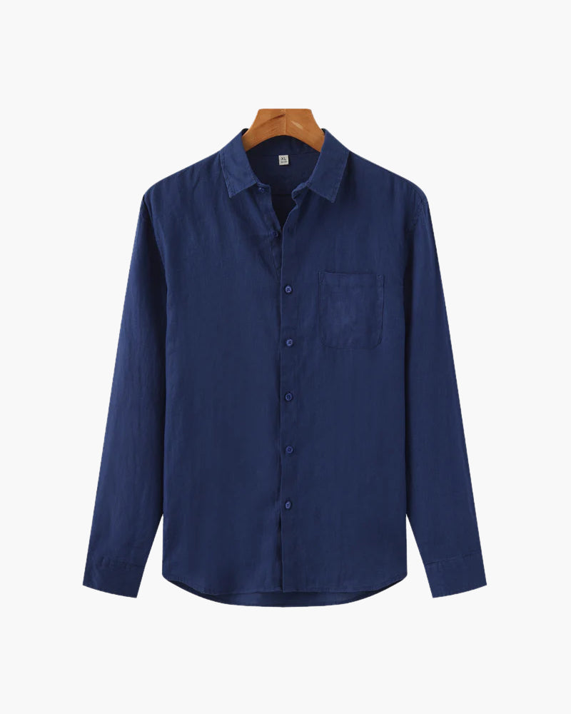 Men's 100% Linen Shirt – Cape Town Long-Sleeve Button-Up