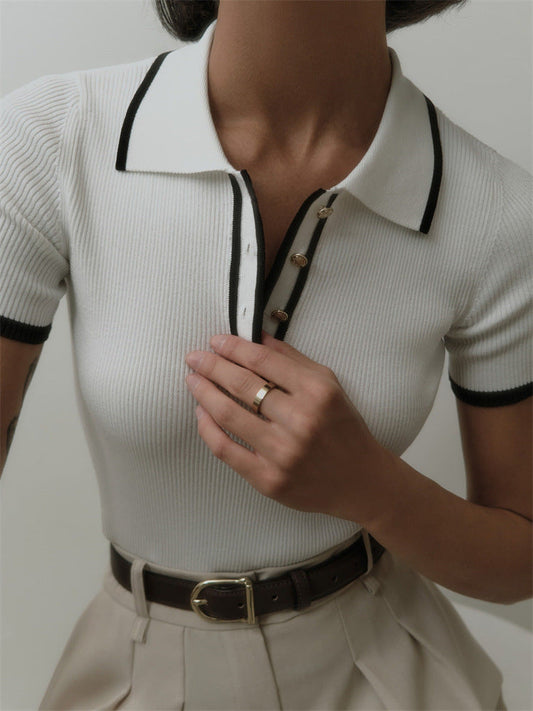 Ribbed Preppy Polo
