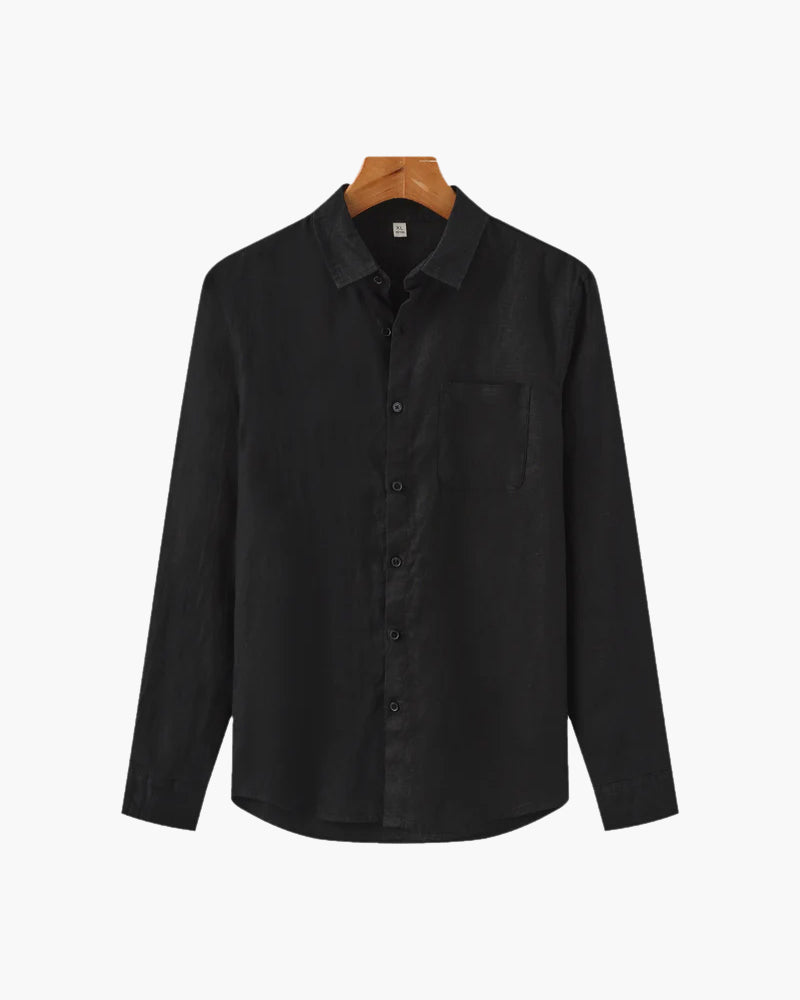 Men's 100% Linen Shirt – Cape Town Long-Sleeve Button-Up