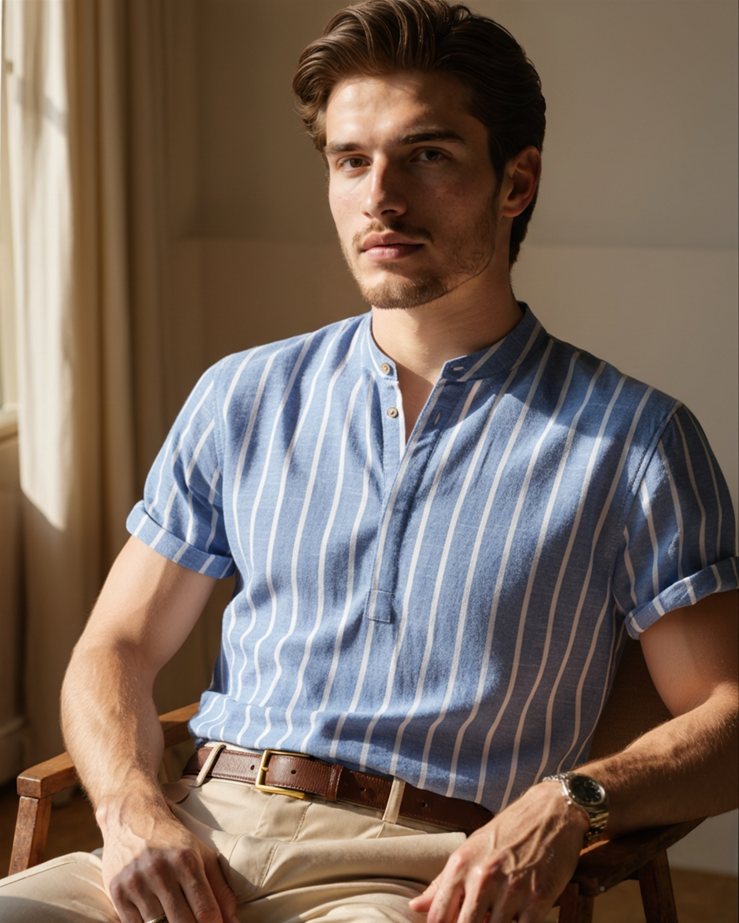 Men's Sailor Polo Shirt – Bari Striped Knit Polo