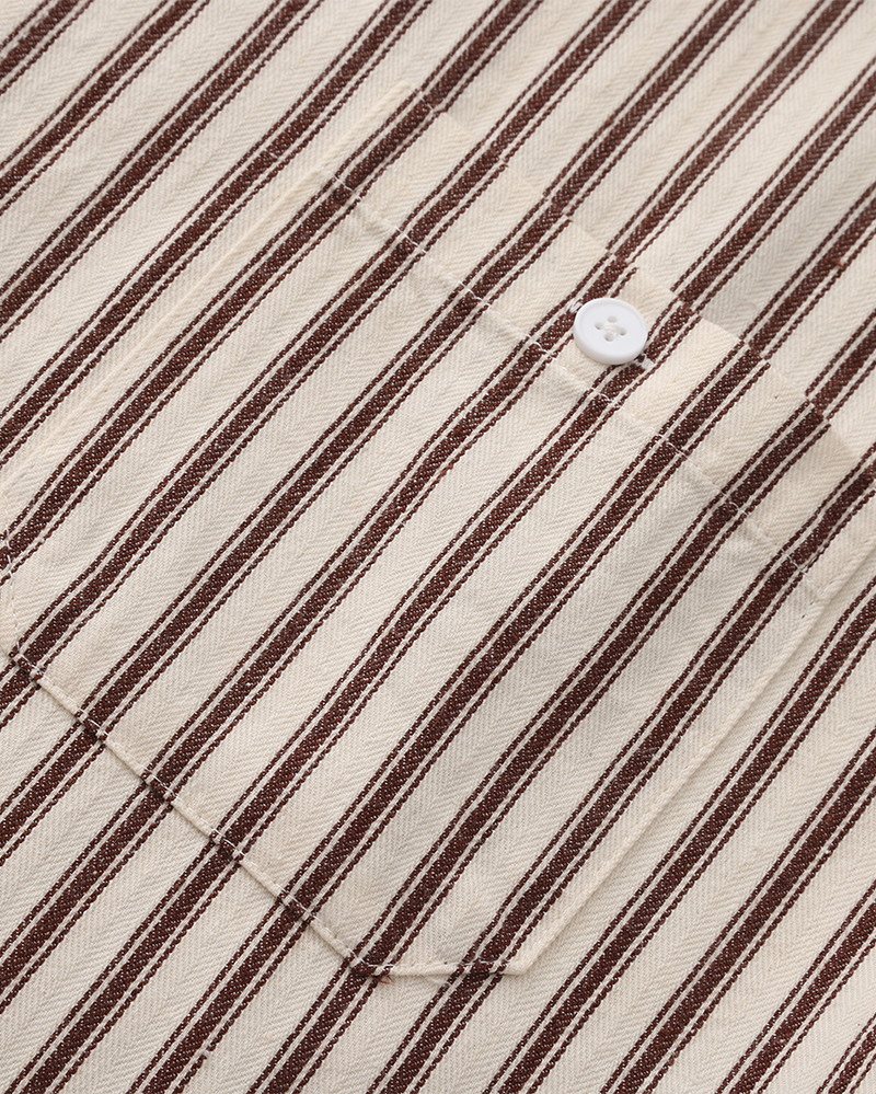 Men's Striped Dress Shirt – Classic Long-Sleeve Button-Up