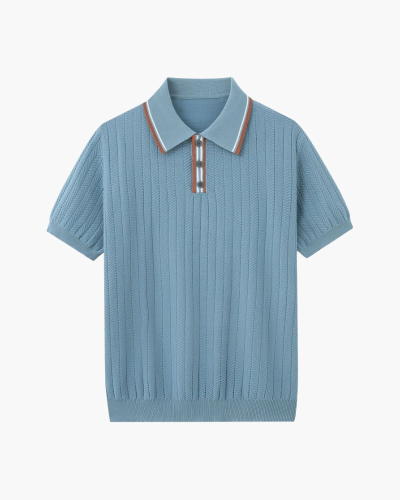 Men's Knit Polo Shirt – Ashford Textured Short-Sleeve Polo