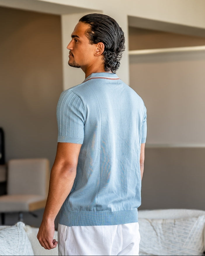 Men's Knit Polo Shirt – Ashford Textured Short-Sleeve Polo