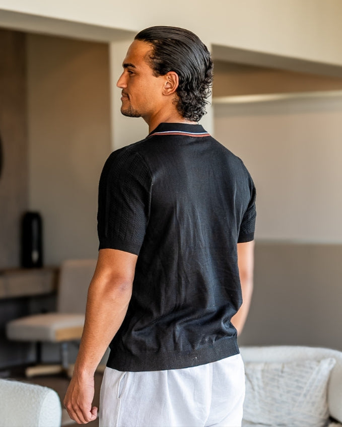 Men's Knit Polo Shirt – Ashford Textured Short-Sleeve Polo
