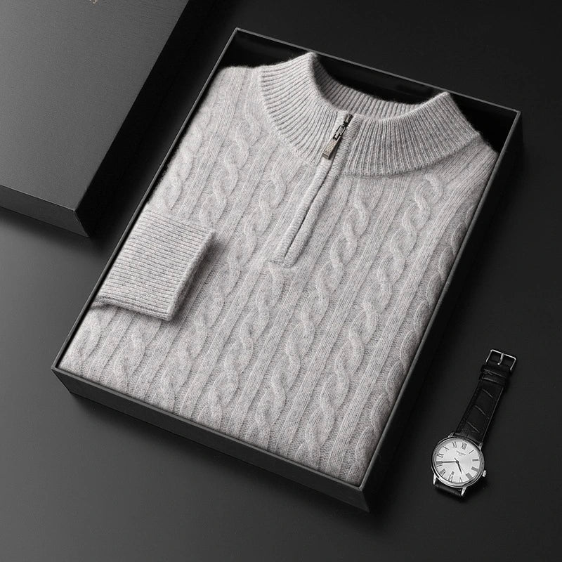 Merino Zip-Up Sweater