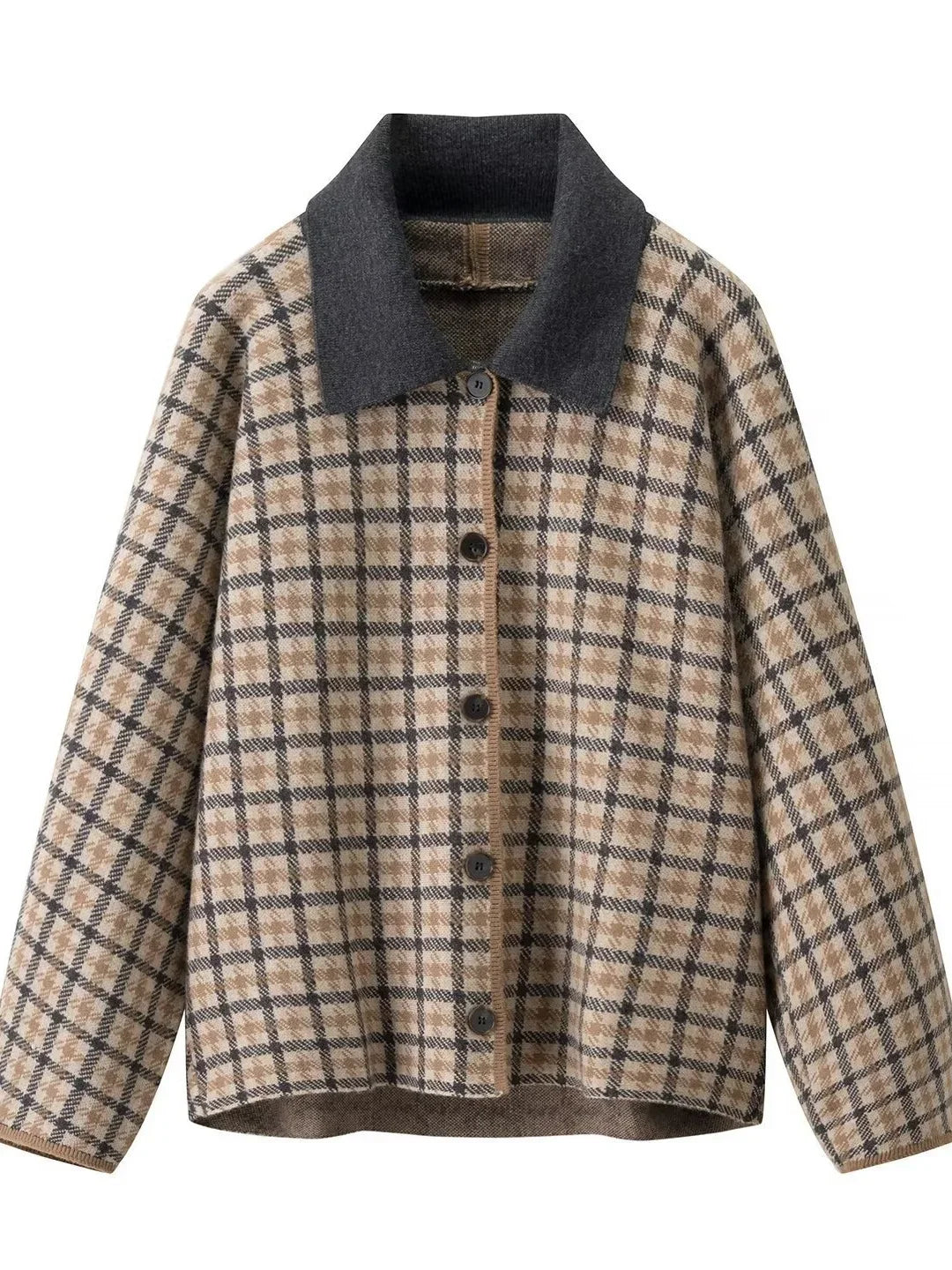Checked Jacket & Skirt Set