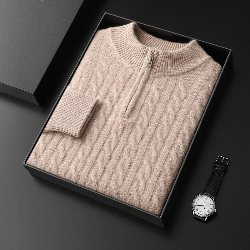 Merino Zip-Up Sweater