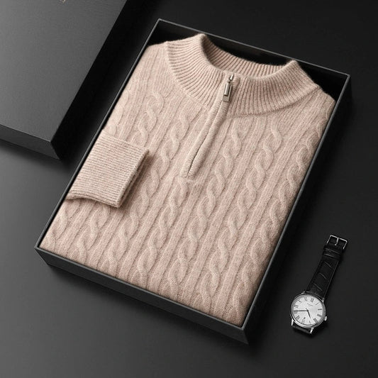 Merino Zip-Up Sweater