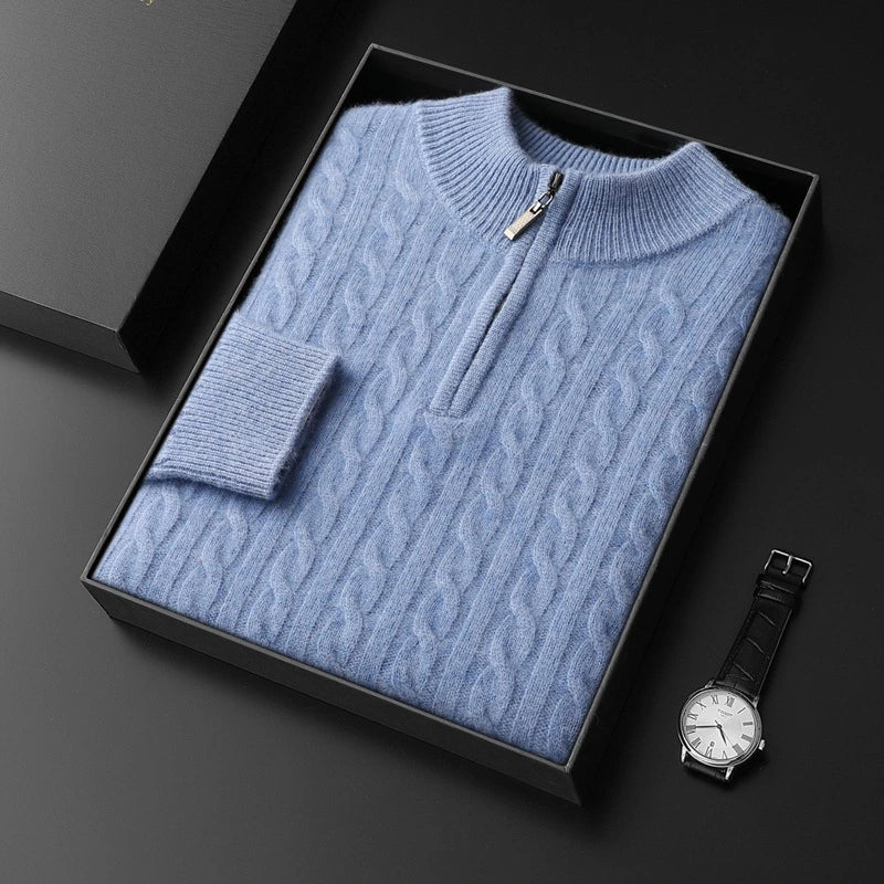 Merino Zip-Up Sweater