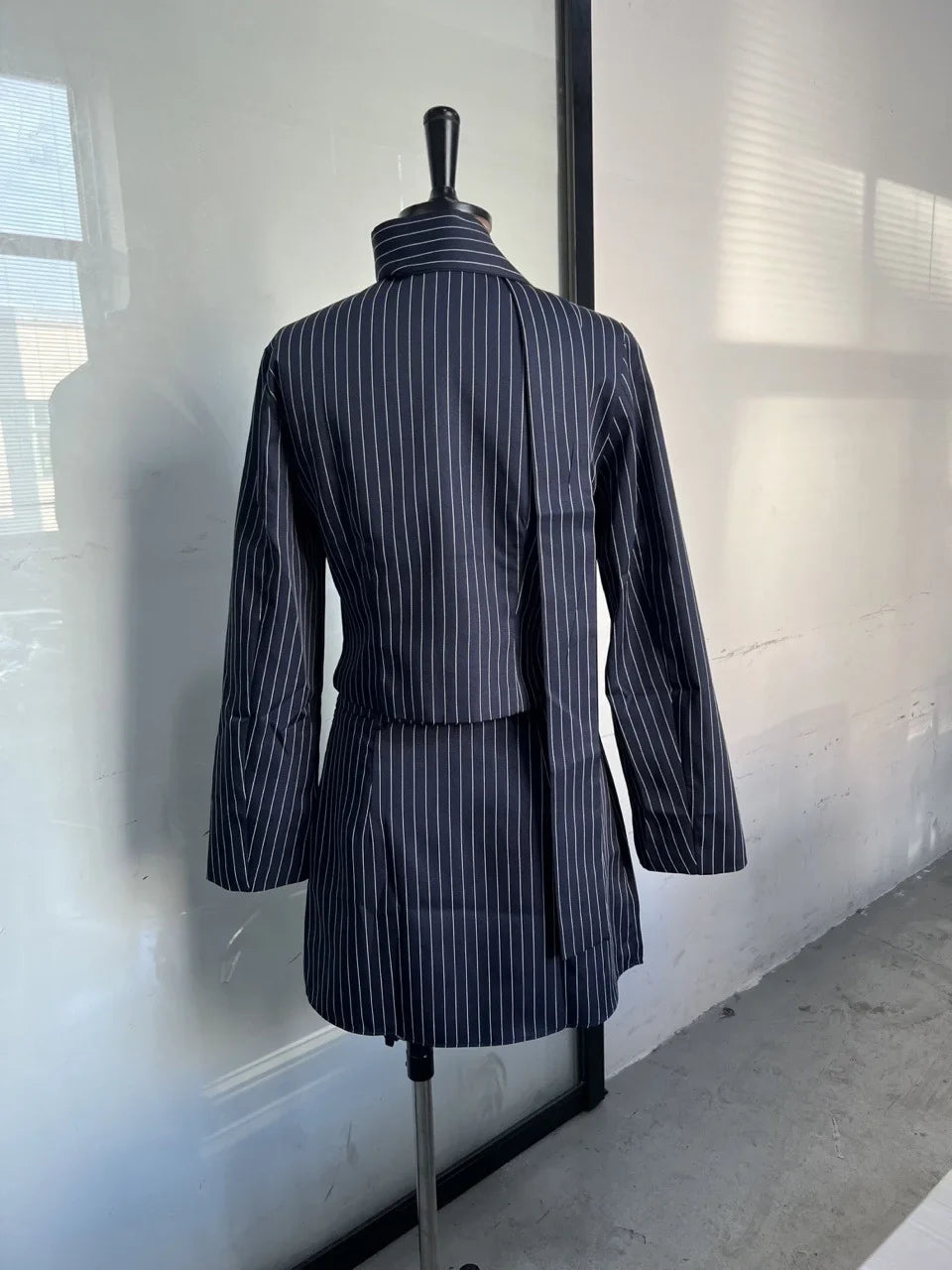 Pinstripe Jacket & Skirt Set