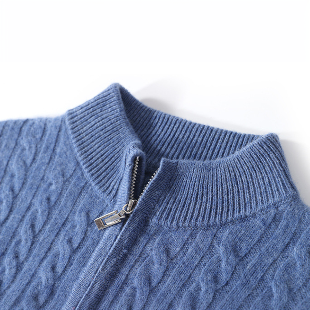 Merino Zip-Up Sweater