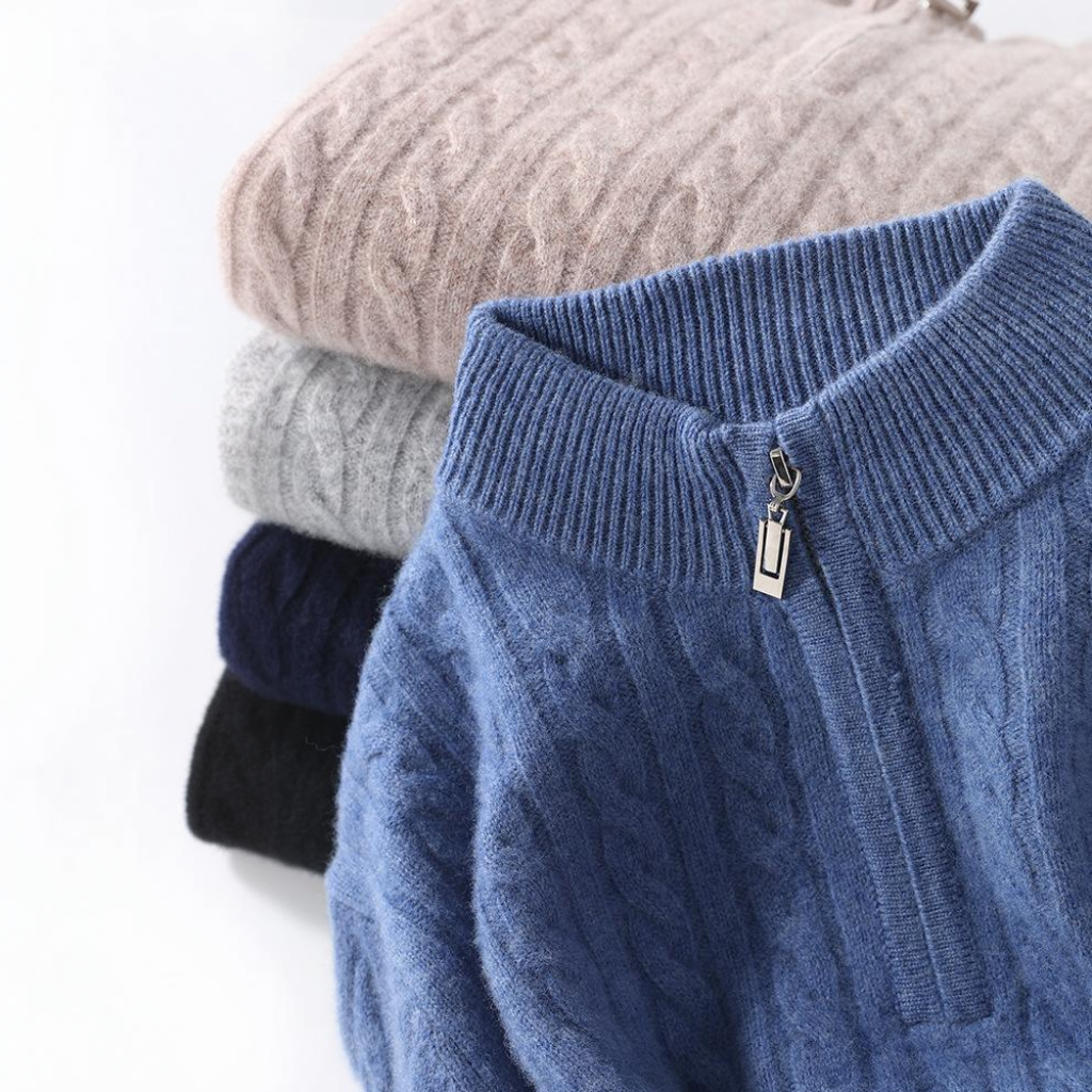 Merino Zip-Up Sweater