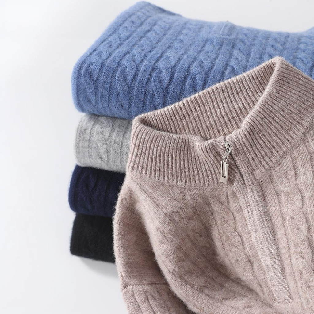 Merino Zip-Up Sweater