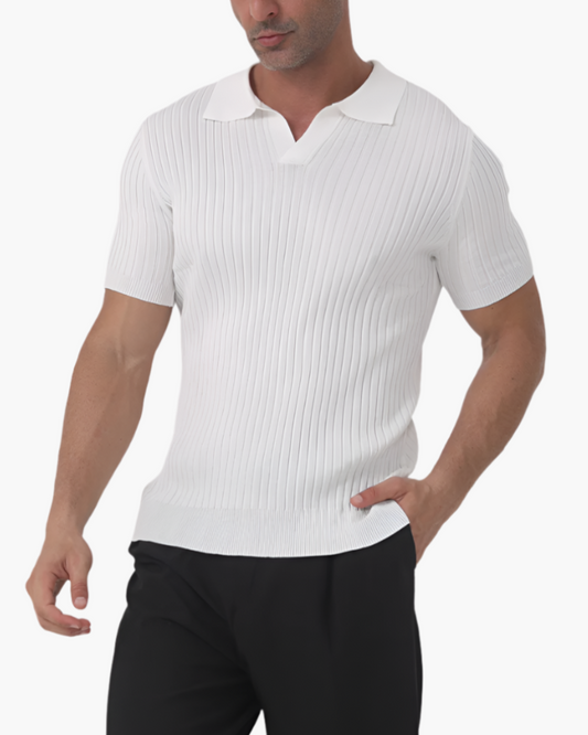 Men's Ribbed Cotton Polo Shirt – Florence Knit Polo