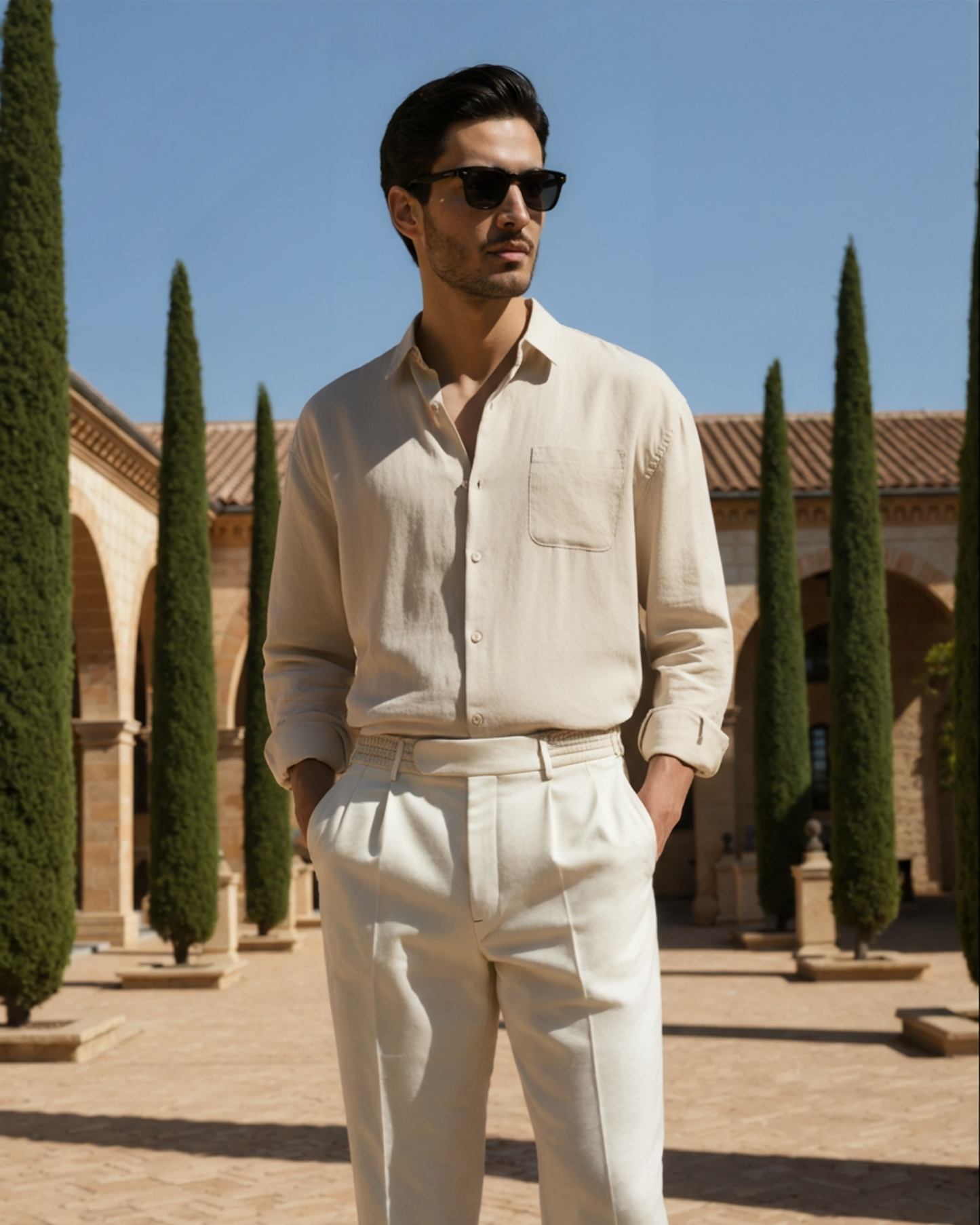 Men's 100% Linen Shirt – Cape Town Long-Sleeve Button-Up