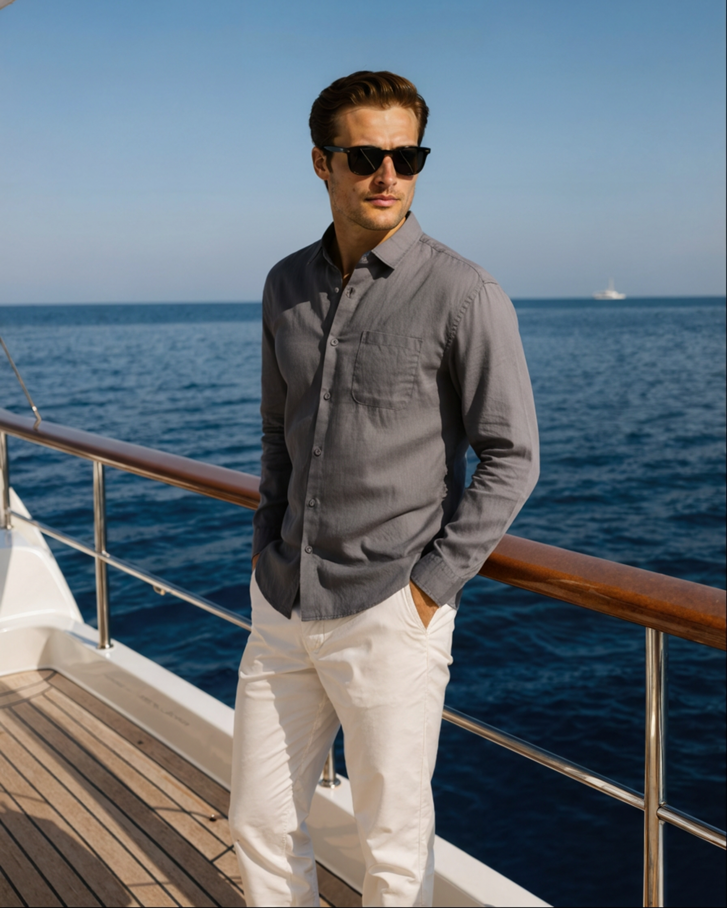 Men's 100% Linen Shirt – Cape Town Long-Sleeve Button-Up