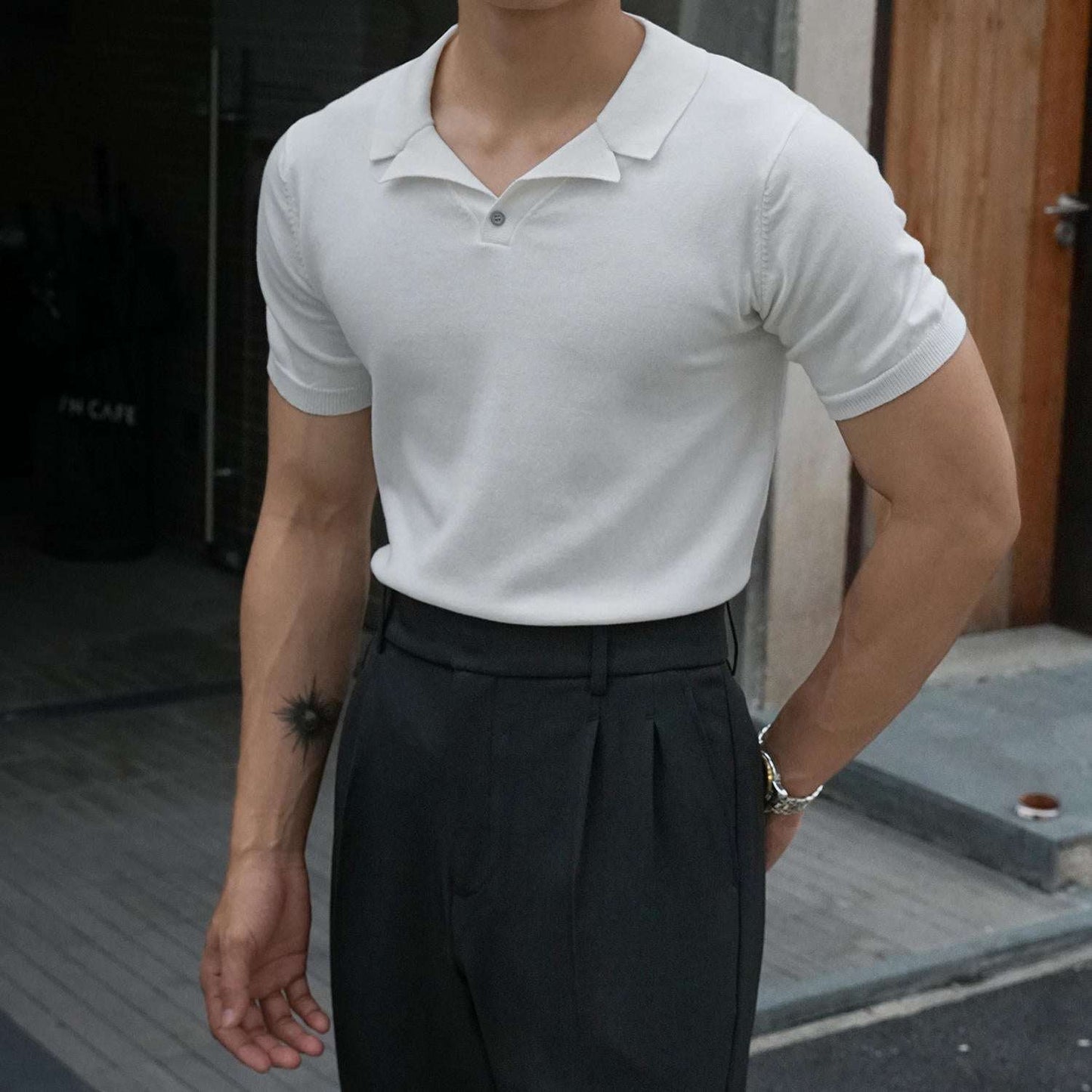 Elegant Knit Polo