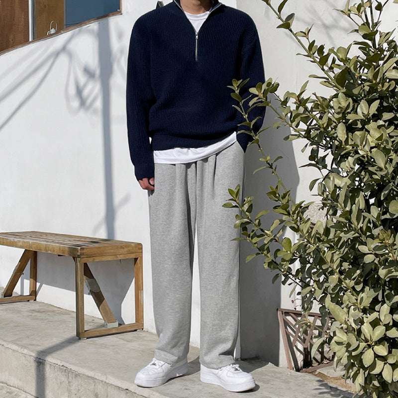 Turtleneck Half-Zip Sweater