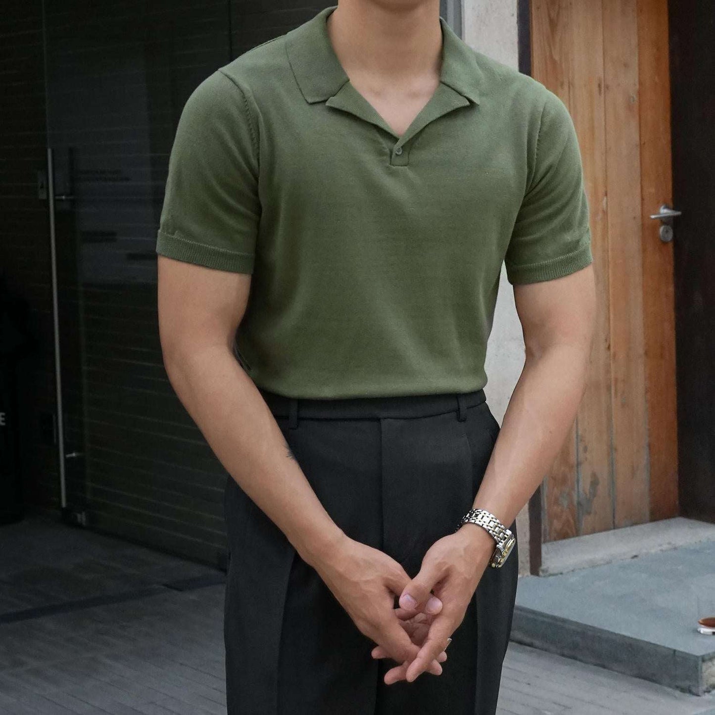 Elegant Knit Polo