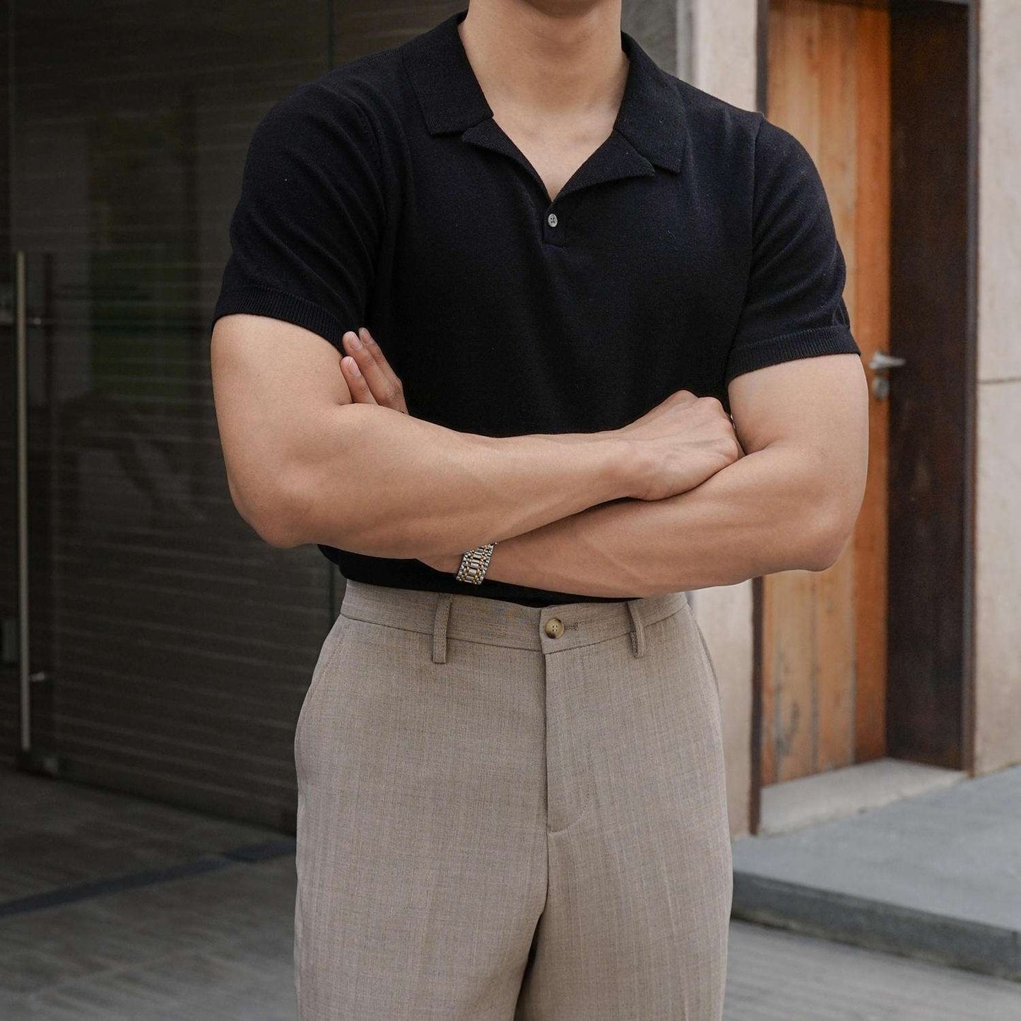 Elegant Knit Polo