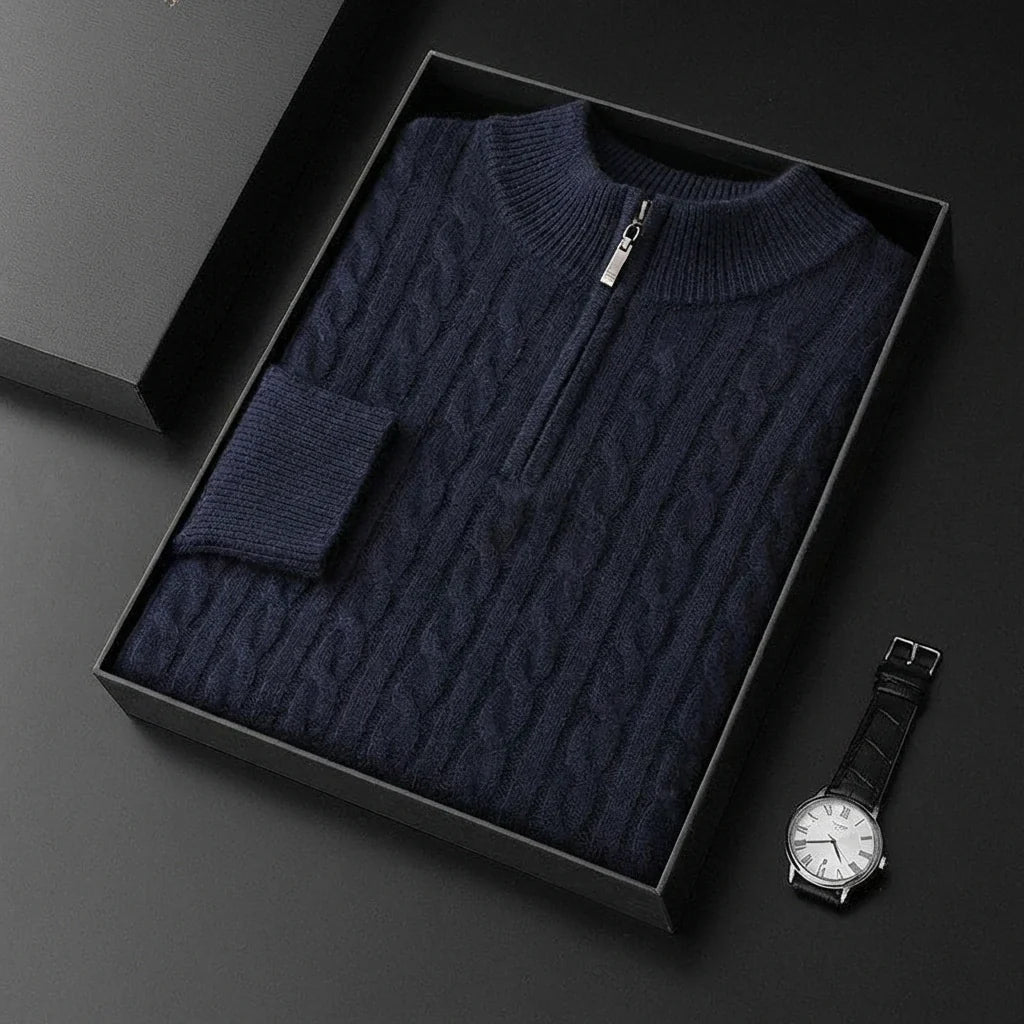 Merino Zip-Up Sweater