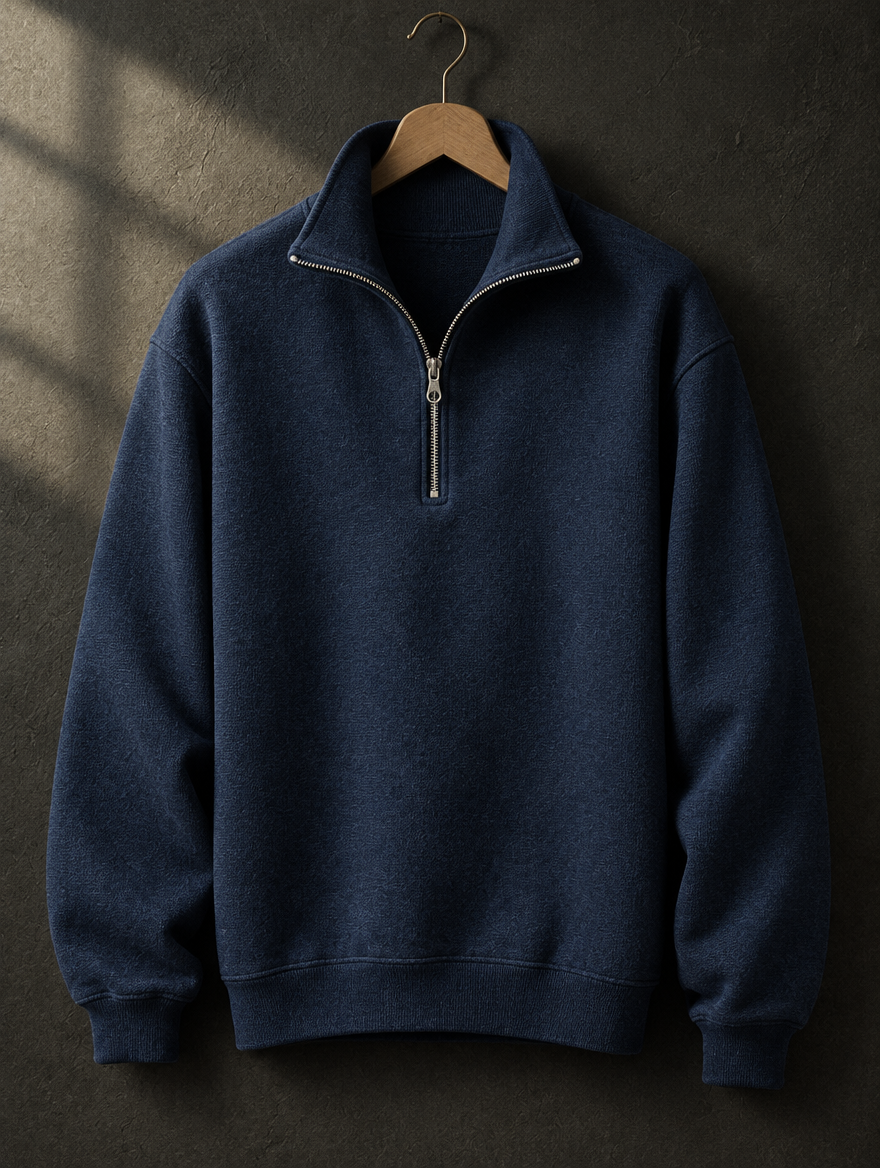 The Old Money Club — Zip Knit Sweater