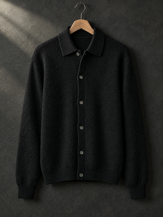 The Old Money Club — Collared Cardigan