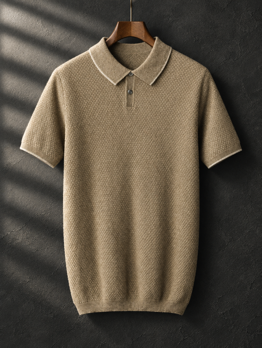 The Old Money Club — Classic Cashmere-Blend Polo